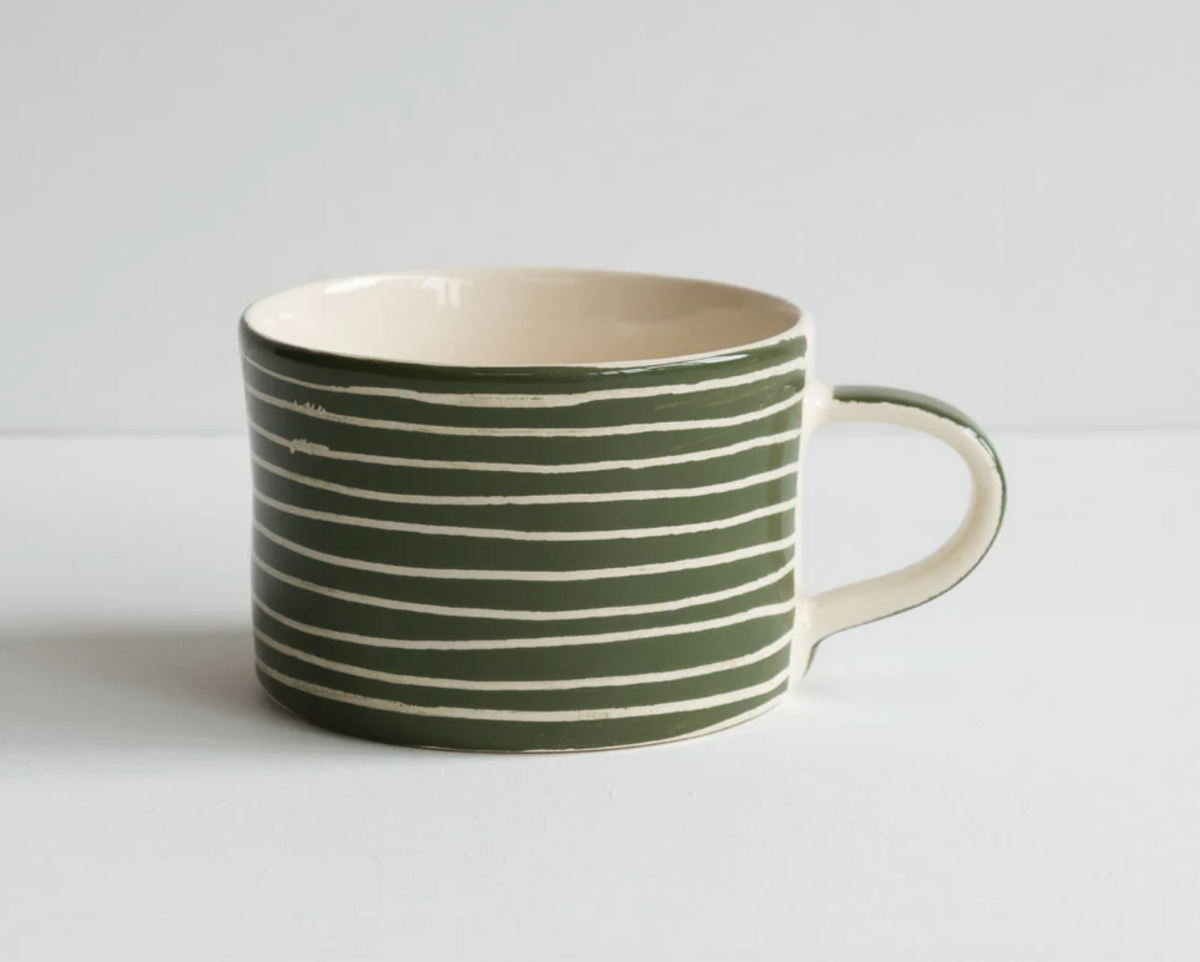 Musango Mug - Sgraffito | Moss Green – Pink Jam Trading